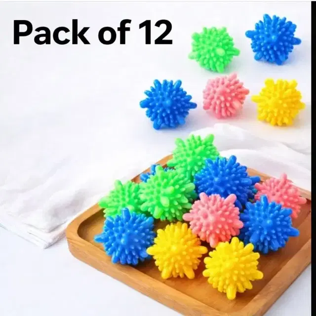 12 Pieces Reusables Washer Balls