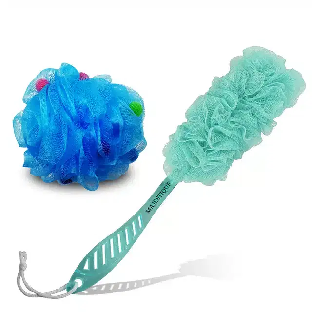 Round with Handle Loofah, Set of 2, Assorted
