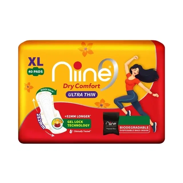 Niine Dry Comfort Ultra Thin Sanitary pads (XL) - 40 Pads
