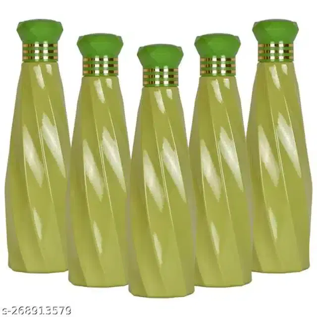 Water Bottle Set, Green, 1000 ml, Pack of 6