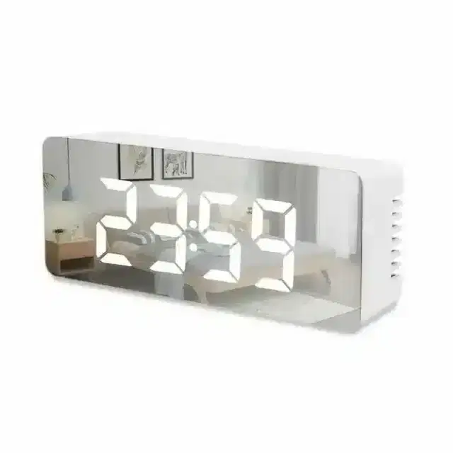K Kudos LED Display Digital Alarm Clock, White