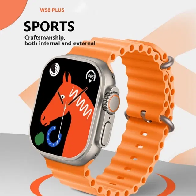 Nylon Strap Smart S8 Ultra Smart Watch for Men & Women, Orange