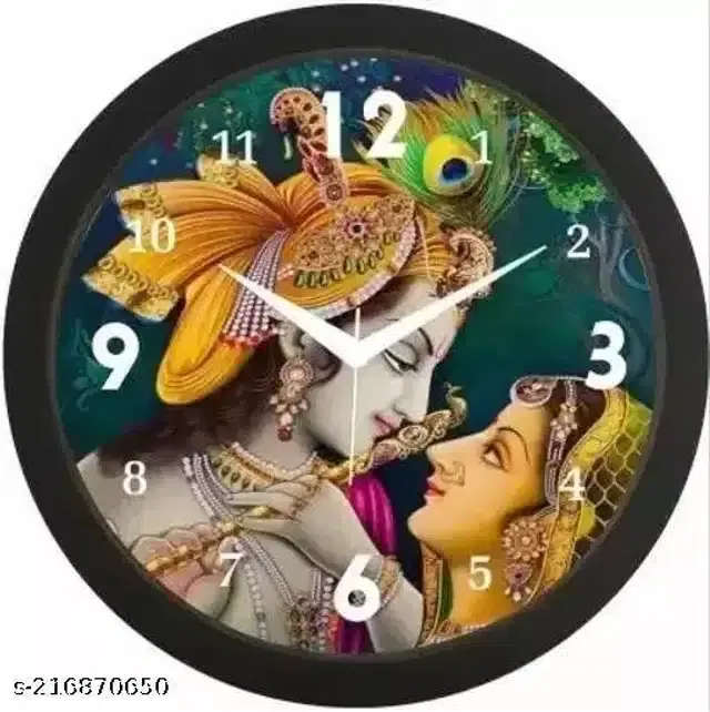 Plastic Analog Clock, Multicolor