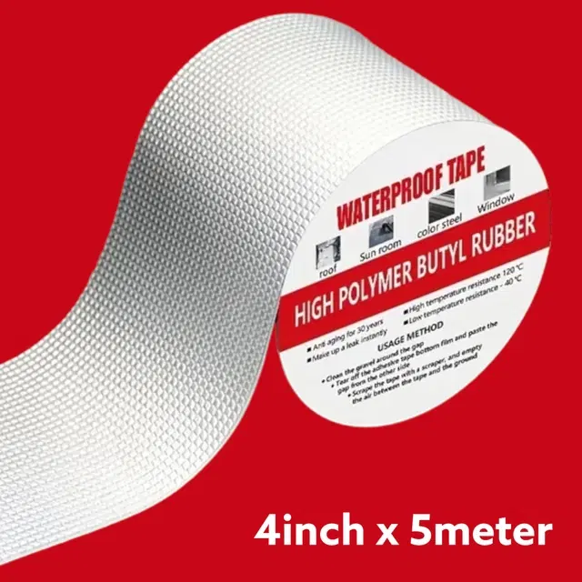 Aluminium Single Sided Self Adhesive Tape, Silver, 5 m