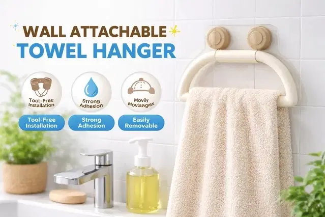 Wall Attachable Towel Hanger