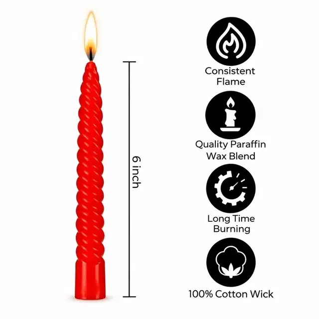 DiaCraft Multicolor Candle 4inch 12 Pc