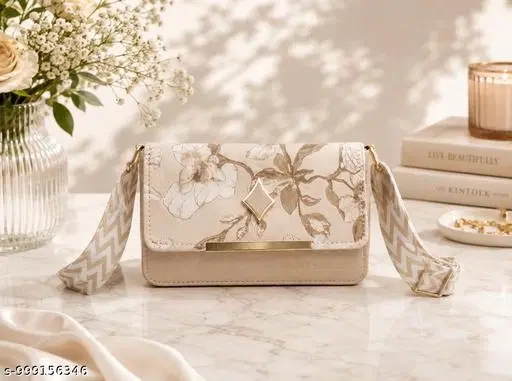 Stylish Sling Bag for Women (Cream)