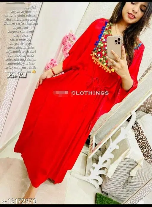 Gown for Women (Red, L)