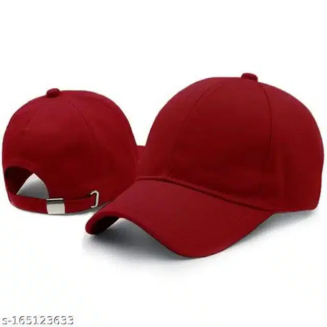Cotton Cap for Men & Women (Maroon)