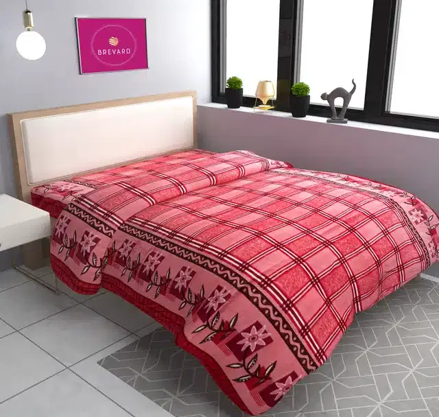 Woolen Printed Single Bed Duvet Cover, Red, 60x90 Inches