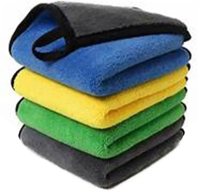 Neekshaa Microfiber Towel, Multicolor, 40x40 cm, Pack of 4