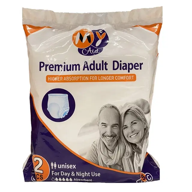 Myaid Adult Easy Wear Pants Diaper (M) - 2 Pants