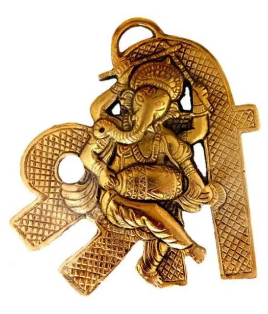 Tevatiya's Dancing Lord Ganesha Carved on Shree Wall Hanging