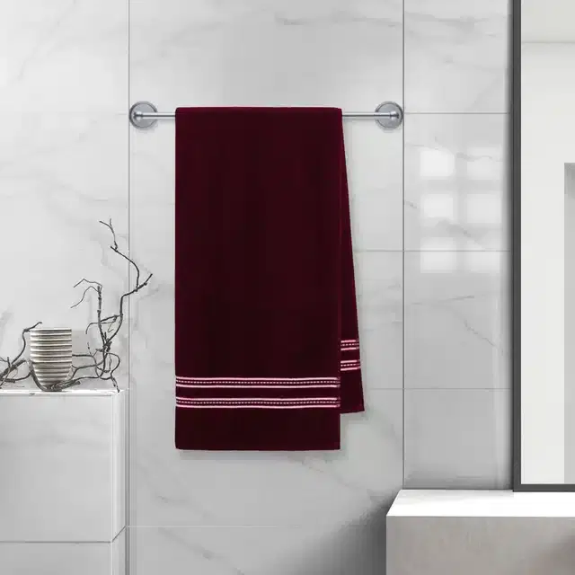 Bath Towel, Maroon, 27"x54"
