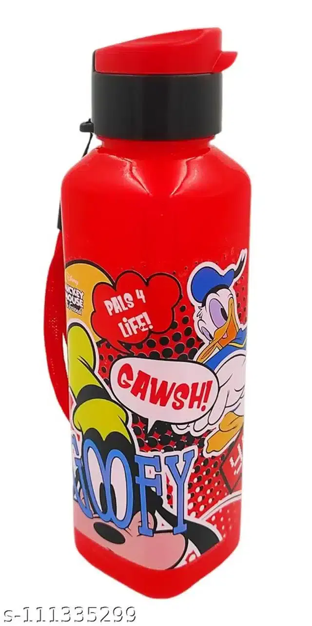 Plastic Water Bottle, Multicolor, 600 ml