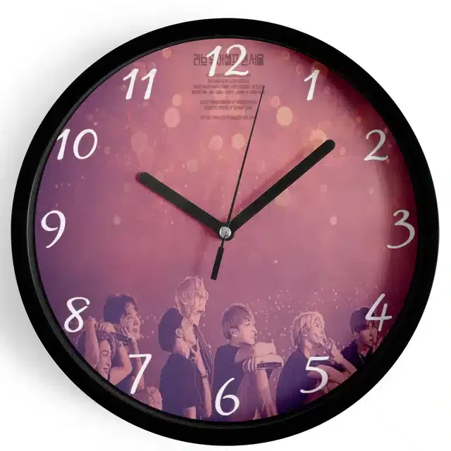 BTS Printed Wall Clock, Multicolor, 7 Inches