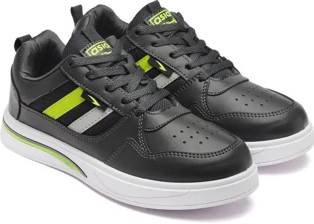 Asian Sydney Sneakers for Men, Grey & Green (7)