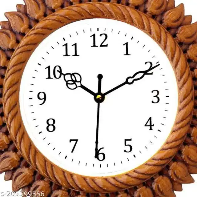Analog Wall Clock, Tan, 27x27 cm