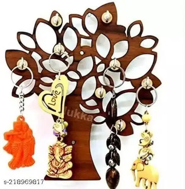 Wooden Key Holder, Brown