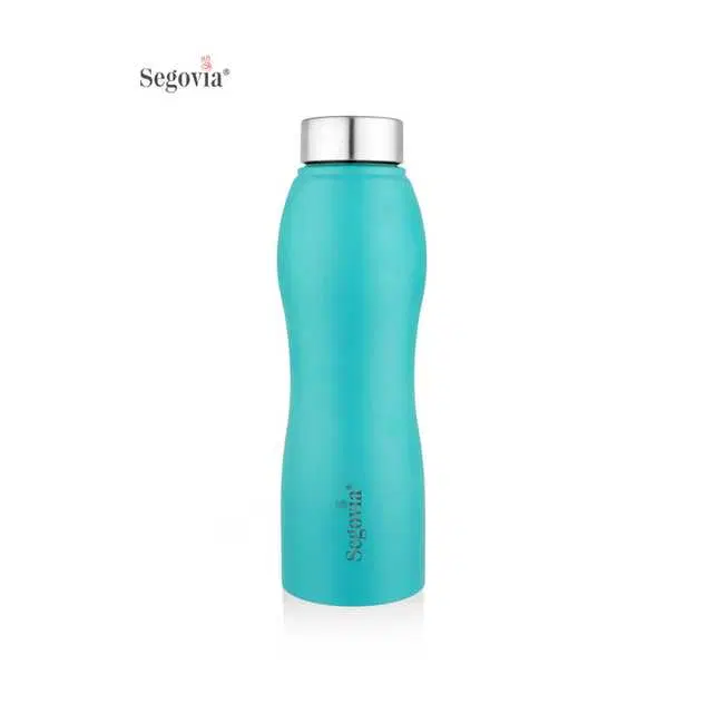 Segovia H2O Single Walled Stainless Steel Sports Water Bottle with SS Cap, Teal, 1000 ml, SS-5