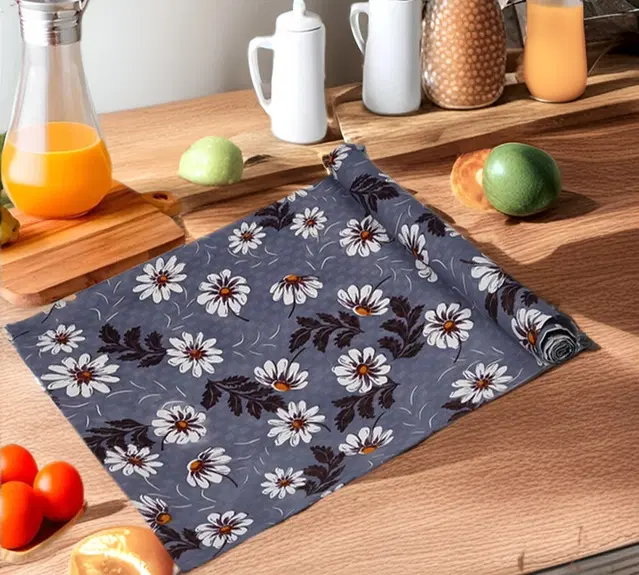 PVC Printed Shelf Mat Roll, Multicolor, 5 m