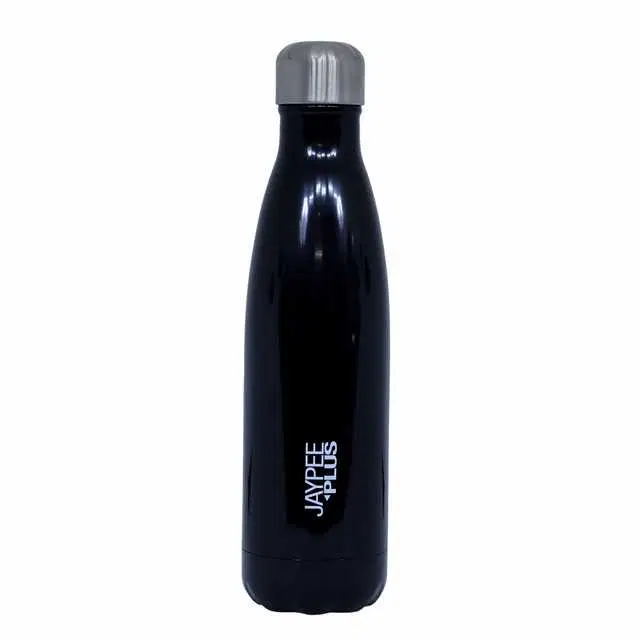 Alpha Stainless Steel Insulated 24 Hours Hot Or Cold Water Bottle, Black, 500 ml, J-155