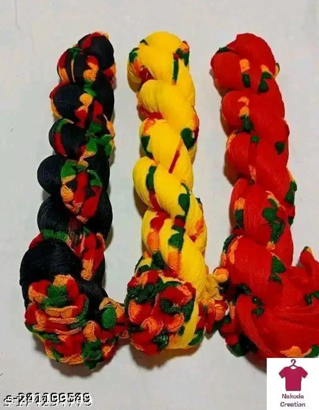 Dupatta for Women, Pack of 3 (Multicolor, 2 m)