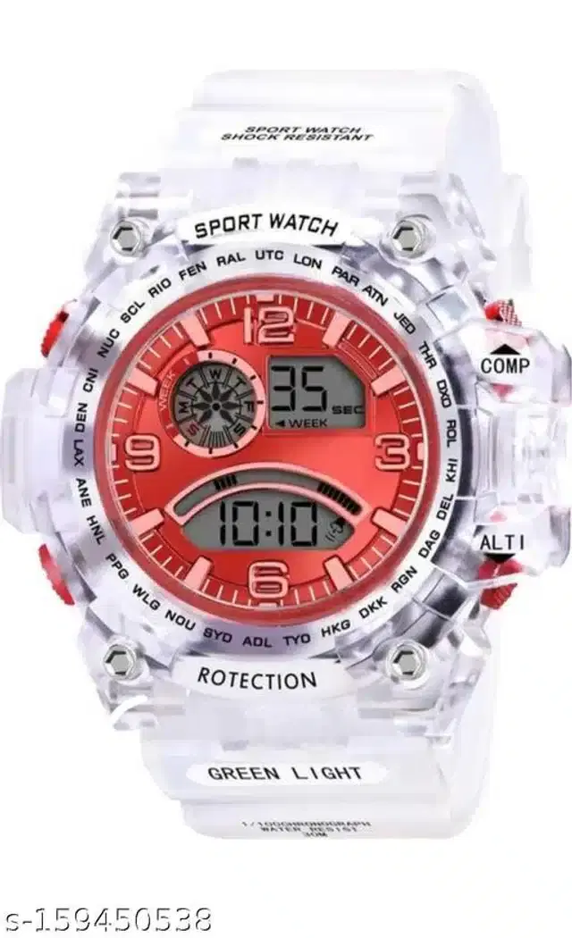 Digital Watch for Men (Multicolor)