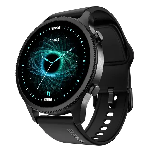 NoiseFit Halo 1.43" Amoled Display, Bluetooth Calling Round Dial Smart Watch, Premium Metallic Build, Always On Display, Smart Gesture Control, 100 Sports Modes (Jet Black)