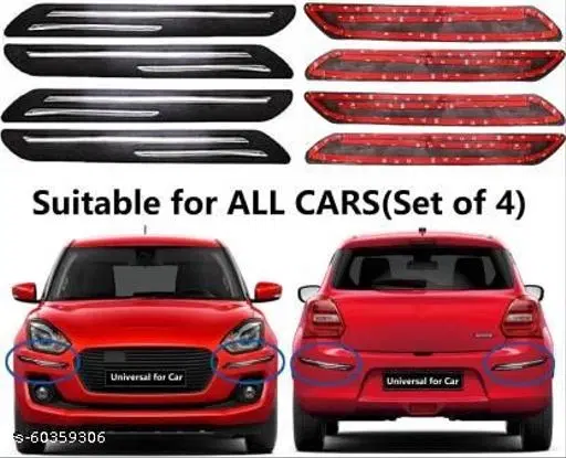 Rubber Car Bumper Protector, Multicolor, Pack of 4