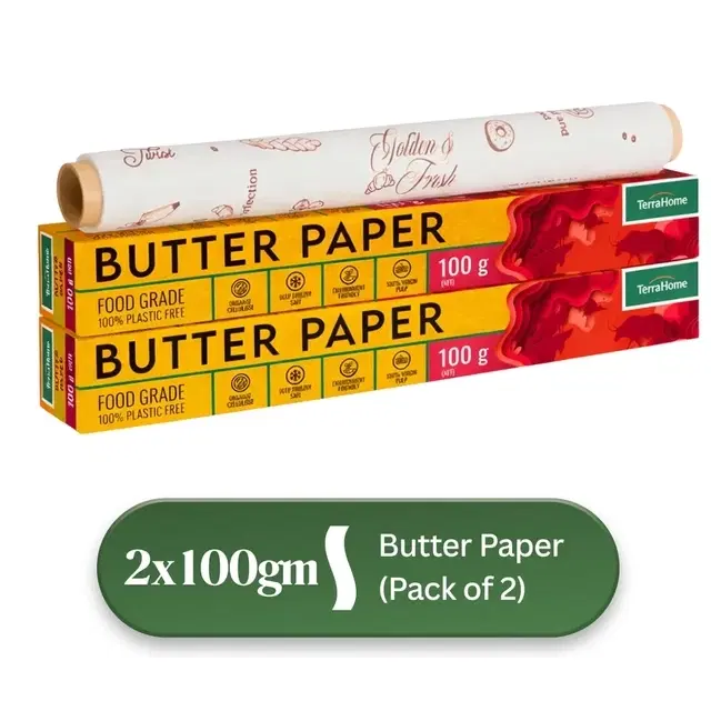 TerraHome OGR Butter Paper 2x100g [Gross] [Pack of 2]