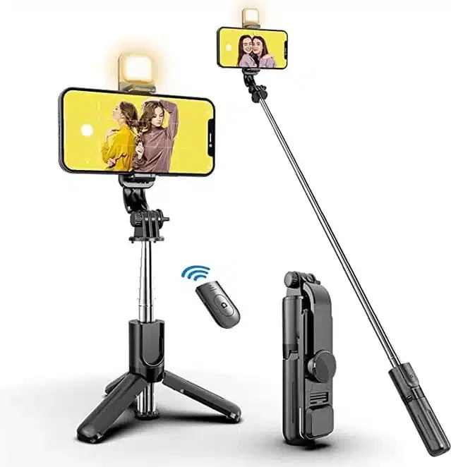 Selfie Stick R1s with Tripod Stand, Black