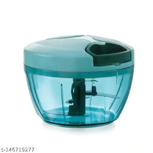Plastic Vegetable Chopper, Blue, 450 ml