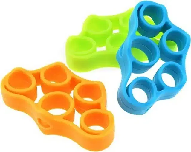 Silicone Finger Exerciser, Multicolor, Pack of 3