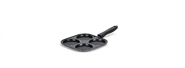 Aluminium 4 Section Appam Maker, Black