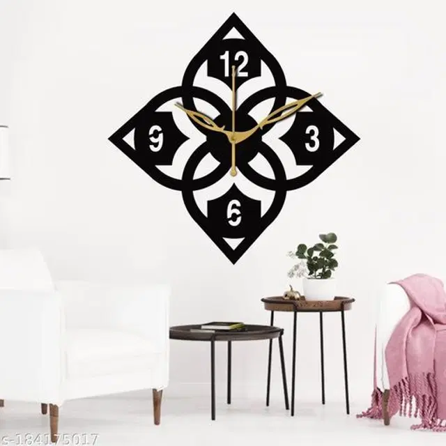 Wooden Wall Clock, Black