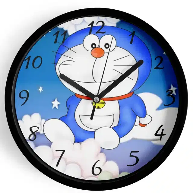 Doraemon Analog Wall Clock, Multicolor, 7 Inches