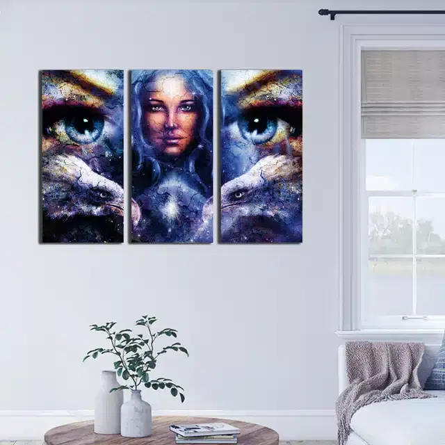 Wooden Wall Paintings, Set of 1, Multicolor, 24x16 Inches