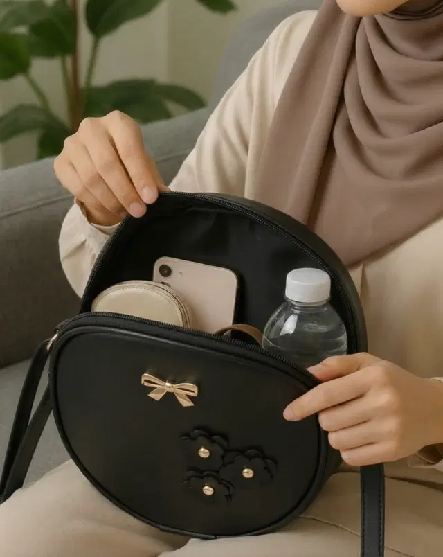PU Leather Backpack for Women & Girls, Black (8.19)