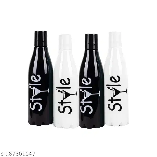 Plastic Water Bottles Set, Pack of 4, Multicolor, 1000 ml