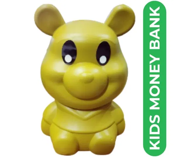 Plastic Money Bank for Kids, Yellow
