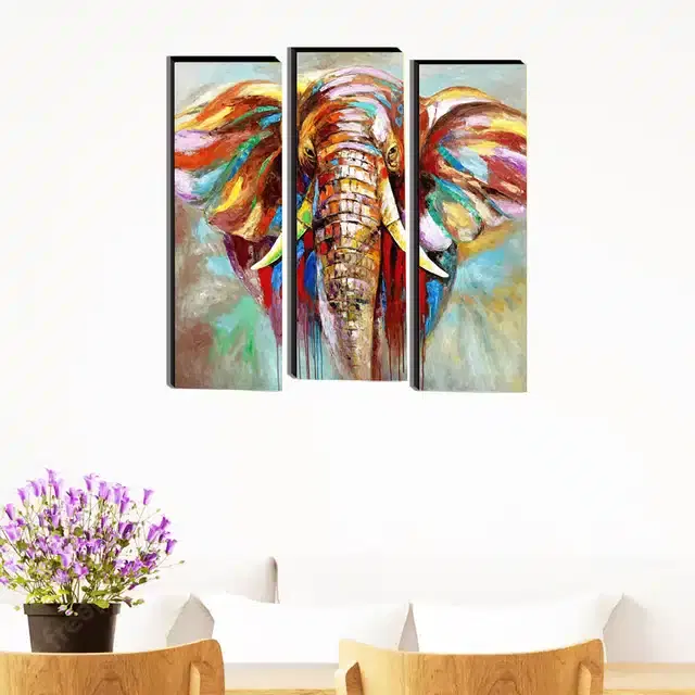 Wooden Wall Paintings, Set of 1, Multicolor, 18x15 Inches