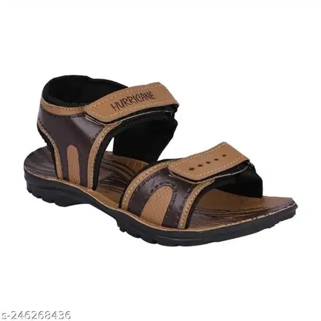 Sandals for Boys (Tan & Brown, 11-12 Years)