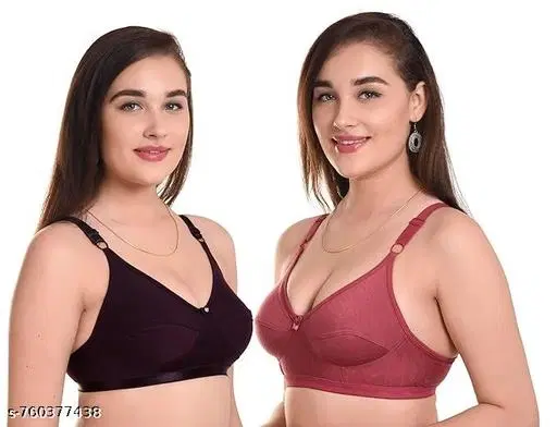 Non Padded Full Coverage Bra for Women, Pack of 3 (Maroon, 36A)
