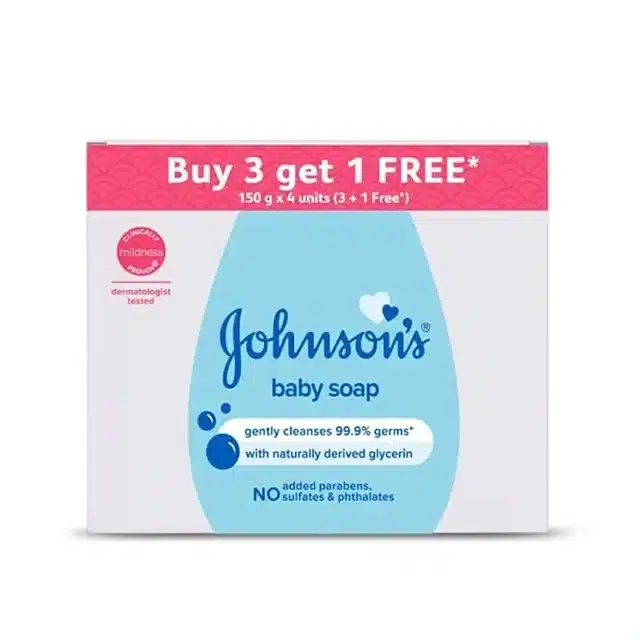 Johnson's Baby Soap 150g (Buy 3 Get 1 Free)