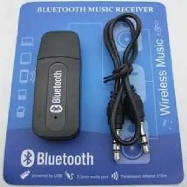 Bluetooth Stereo Audio Receiver with Cable, Black