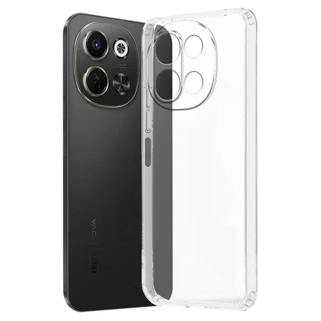 Rubber Mobile Back Cover for Tecno Pova 6 Neo 5G (Transparent)