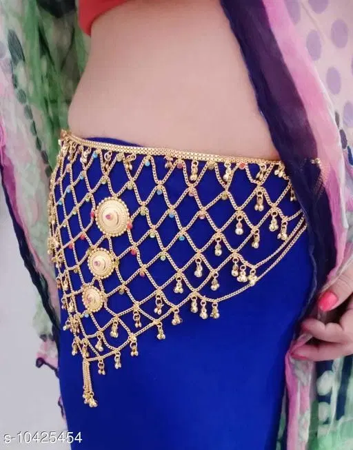 Gold Kamarband for Women (Gold, Free Size)