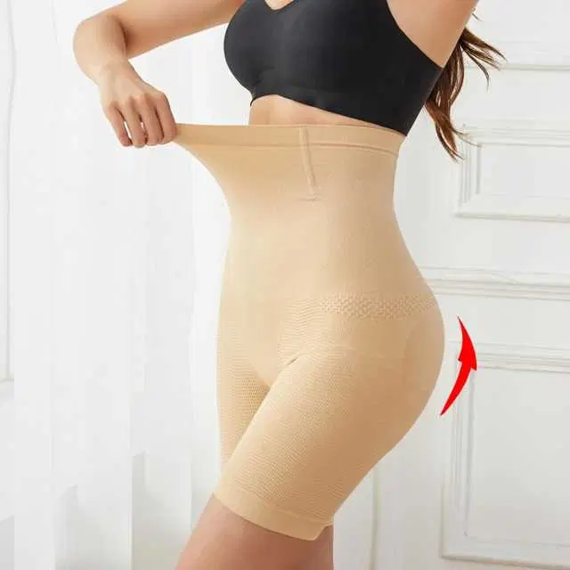 Women’s Cotton Lycra Tummy Control 4-in-1 Blended High Waist Tummy & Thigh Shapewear (S689)