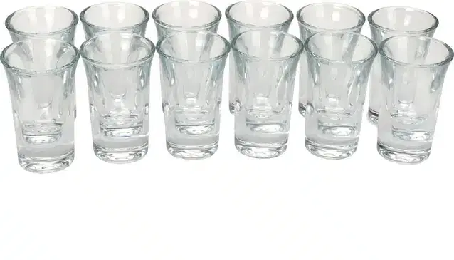 Liquor cum Cocktail Glasses, Transparent, 30 ml, Pack of 12